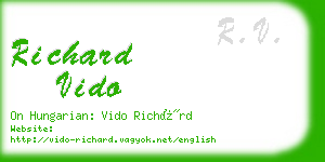 richard vido business card